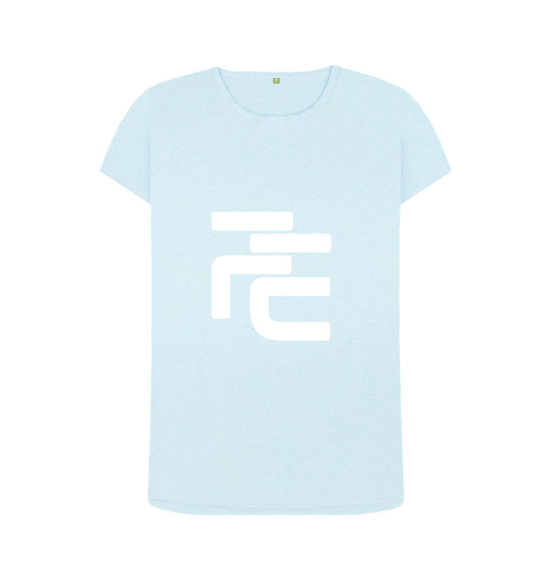 Image of Light Blue Recycled Printed T-Shirt